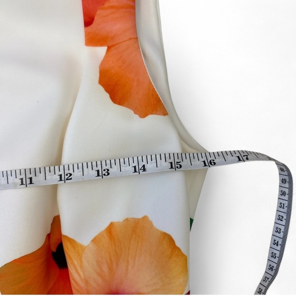 Calvin Klein Women's Onrage and Pink Floral Print Hibiscus Dress Sz 4 - Picture 4 of 6